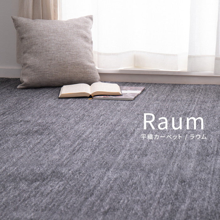 敷き詰めカーペット ラウム 江戸間3帖 3畳 フリーカット ペット 犬 猫 平織 シンプル hig-600017530xの画像