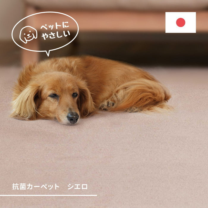 敷き詰めカーペット シエロ 江戸間4.5帖 4.5畳 抗菌 防臭 カットパイル ペット 爪引っかかり防止 日本製 hig-600094545xの画像