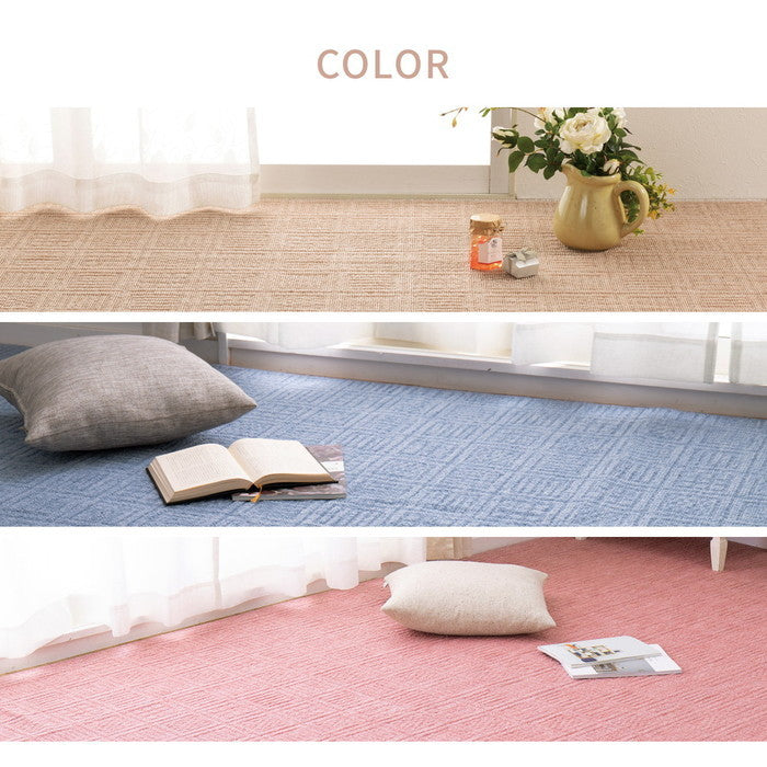 敷き詰めカーペット アンバー 本間6帖 6畳 軽量 平織 シンプル 裏なし hig-600200560xの画像