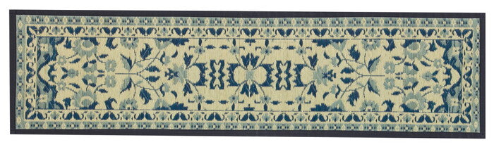 い草玄関マット 裏貼り コンチェルト 約70×120cm ブルー hig-81833503xの画像