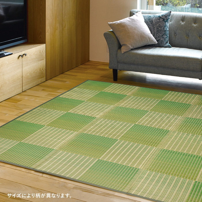 い草ラグ クレパス 約180×180cm 12mmウレタン ふっくら 厚手 hig-81909201xの画像