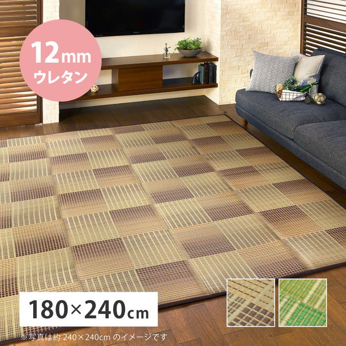 い草ラグ クレパス 約180×240cm 12mmウレタン ふっくら 厚手 hig-81909202xの画像