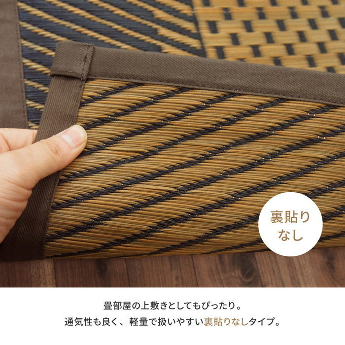 国産 い草ラグ 月光 約191×191cm センターラグ アクセントラグ モダン hig-81942500xの画像