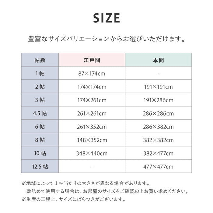 抗菌加工 洗えるい草風カーペット 倉間 本間3帖 ベージュ グリーン hig-81955330xの画像
