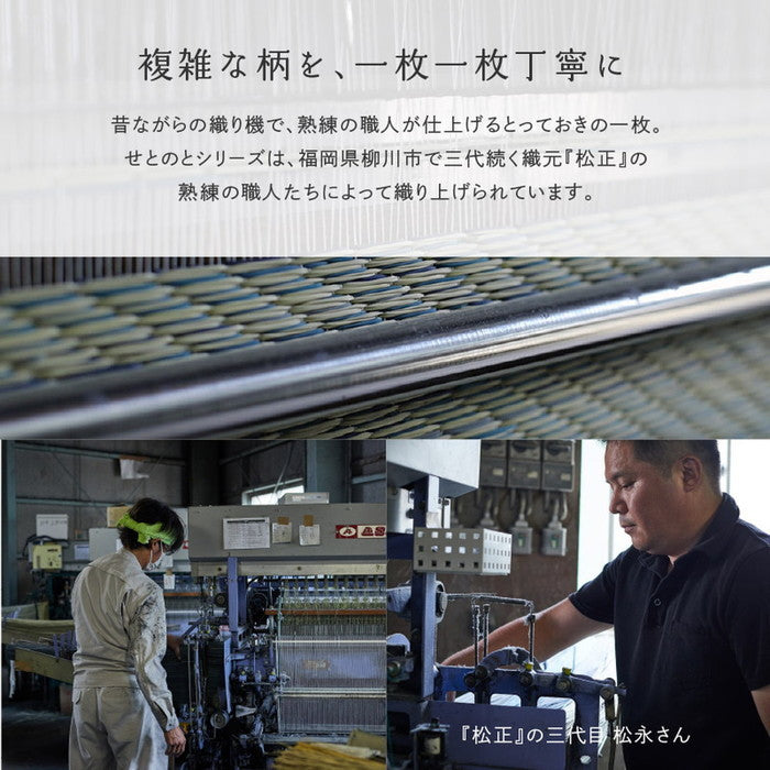 国産い草カーペット せとのと 倉ノ戸 江戸間 3帖 3畳 柄上敷き 花ござ い草ラグ hig-81966230xの画像