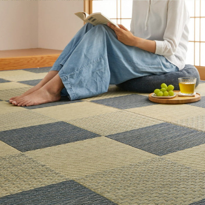 国産い草カーペット せとのと 倉ノ戸 本間 3帖 3畳 柄上敷き 花ござ い草ラグ hig-81966330xの画像