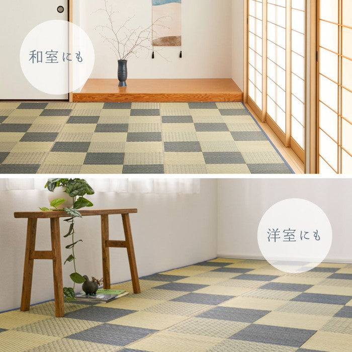 国産い草カーペット せとのと 倉ノ戸 本間 3帖 3畳 柄上敷き 花ござ い草ラグ hig-81966330xの画像