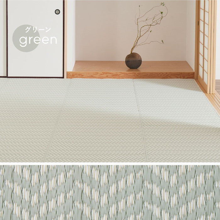 水拭きできる 洗える い草風カーペット 裏貼り パスラッシュ 江戸間 10帖 10畳 PP ビニール風 上敷き ラグ ござ 畳の保護 hig-81967990xの画像