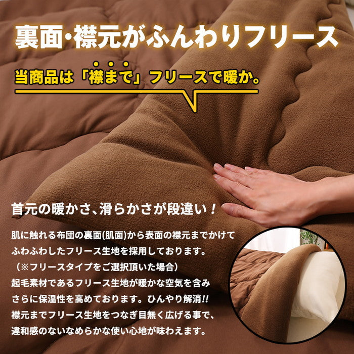 高機能中綿素材シンサレートTM.使用 掛け布団 衿裏地フリース生地 スモールシングル ショート 140x200 icr-thinf-jrの画像