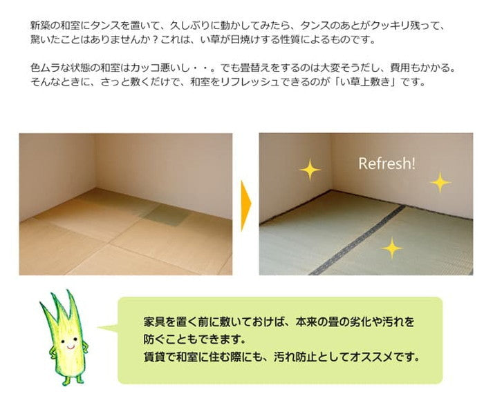 純国産 い草 上敷き カーペット 糸引織 湯沢 団地間8畳 約340×340cm ihk-1010050011802