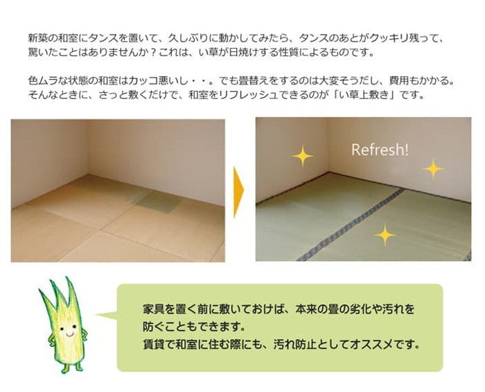 純国産 い草 上敷き カーペット 糸引織 柿田川 江戸間4.5畳 約261×261cm ihk-1010070012402の画像