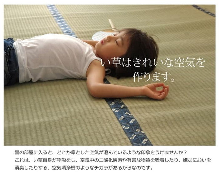 純国産 い草 上敷き カーペット 糸引織 梅花 本間4.5畳 約286×286cm ihk-1010080015402の画像