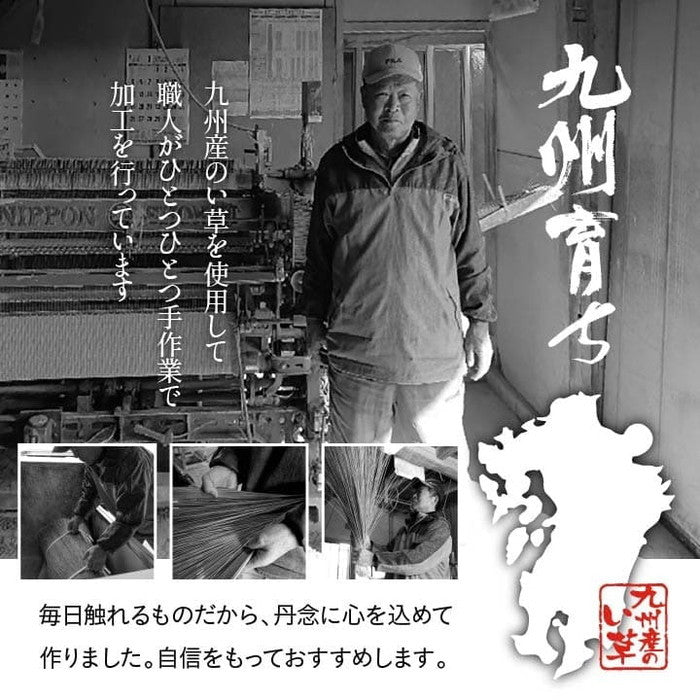 純国産 い草 上敷き 上質ない草で作った カーペット 双目織 江戸間3畳 約176×261cm ihk-1010190012302の画像