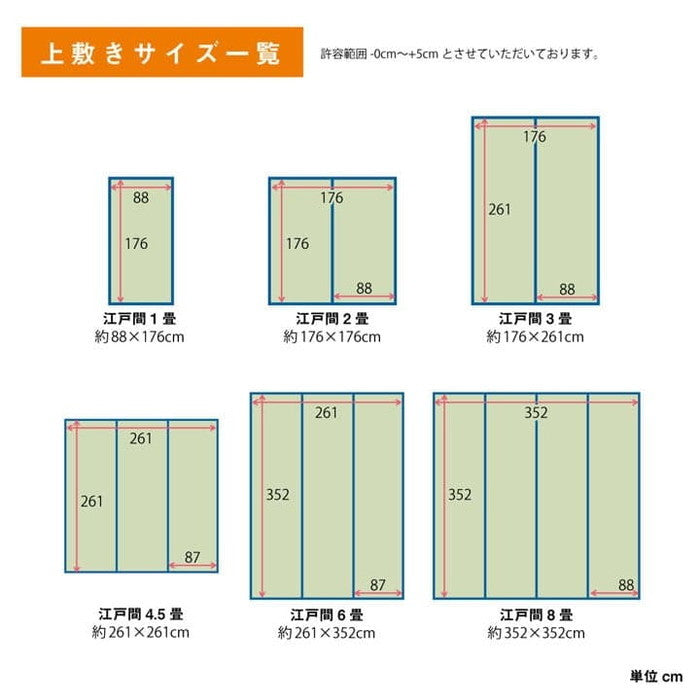 い草 上敷き カーペット 制菌 抗菌防臭 消臭 小林製薬KOBA-GUARD 江戸間8畳 約352×352cm ihk-1020170012802