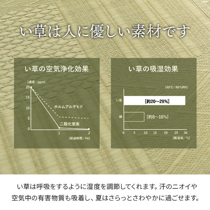 上敷き い草カーペット 市松模様 和室 約87×174cm 江戸間1畳 ihk-1031360010102の画像