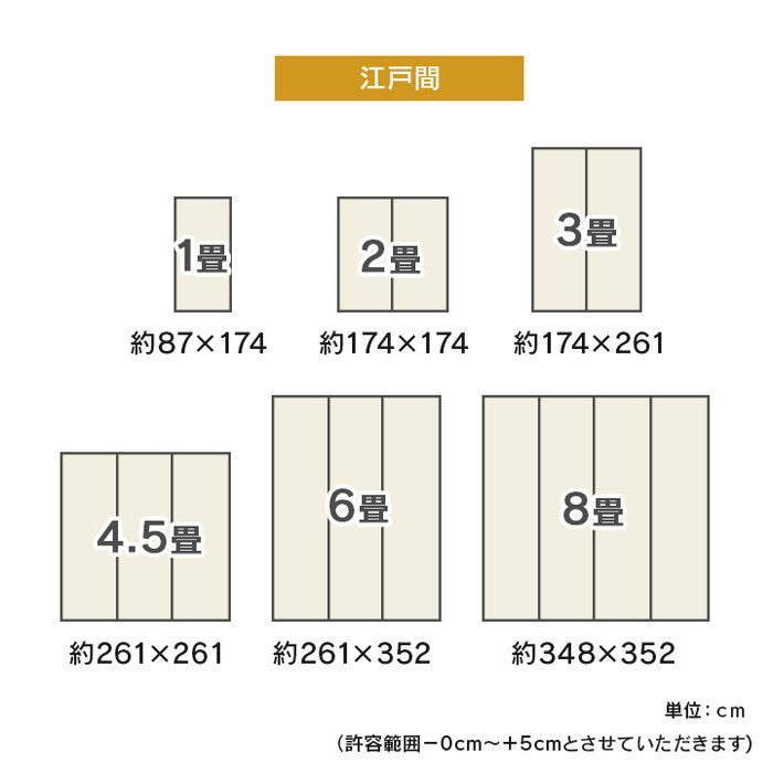 上敷き い草カーペット 市松模様 和室 約261×352cm 江戸間6畳 ihk-1031360010602