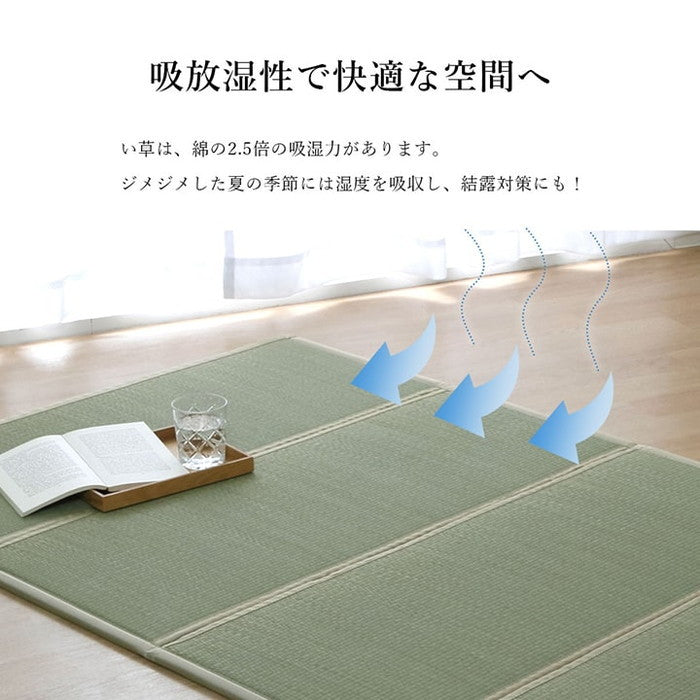 い草 ユニット 畳 軽量 抗菌防臭 消臭 防音 断熱性 お手入れ 簡単 楽 収納 便利 約100×200cm ihk-1040130011014の画像