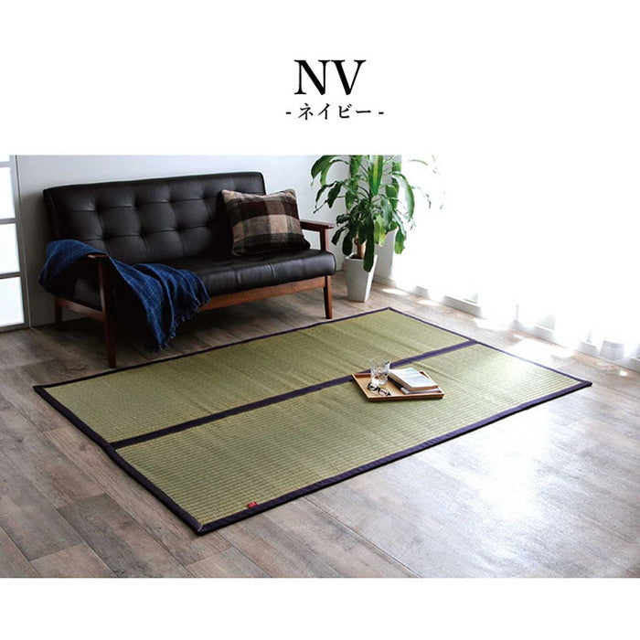 ラグ マット 長方形 い草 夏用 沖縄ビーグ 191×250cm カーキ ihk-1050681313904の画像