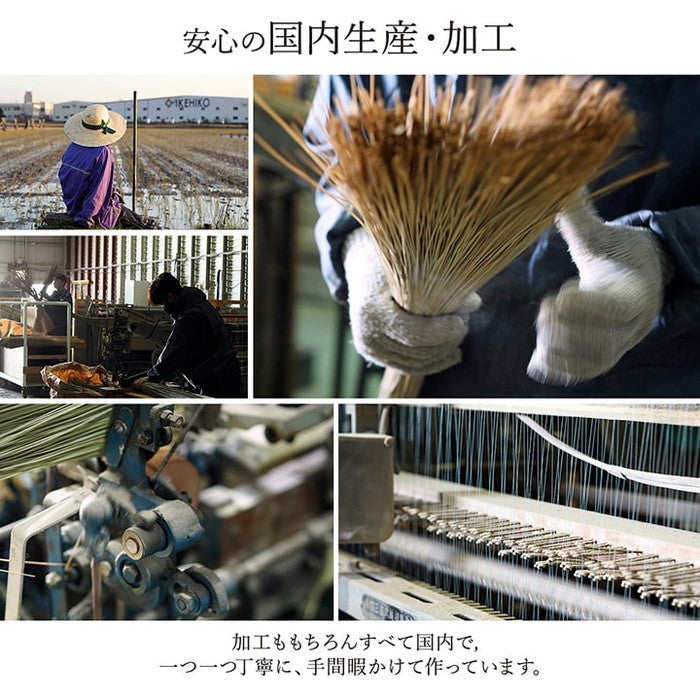 ラグ 国産 純国産 日本製 い草 モダン 抗菌防臭 自然素材 不織布 約176×230cm ベージュ ネイビー ワイン ihk-1050800023104の画像