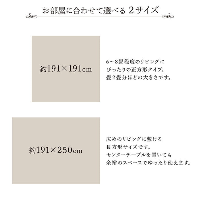 ラグ い草 モダン 純国産 国産 日本製 ウレタン 抗菌防臭 自然素材 ナチュラル 約191×191cm ブラック ナチュラル ihk-1051480033604