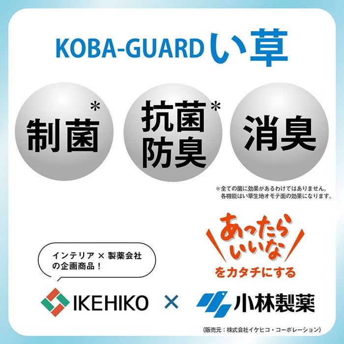 ラグ 小林製薬 持続性抗菌剤 KOBA-GUARD 制菌 抗菌防臭 滑り止め 不織布 夏 い草 グラデーション 約126×190cm ブルー ブラウン グリーン オレンジ ihk-1060470042604