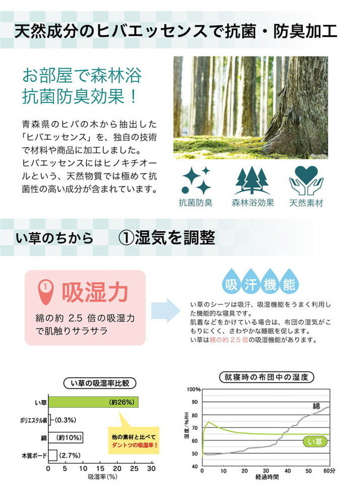 ラグ い草 撥水 滑り止め 不織布 格子柄 シンプル カジュアル 抗菌防臭 約190×300cm ブルー ブラウン グリーン ihk-1071390045016