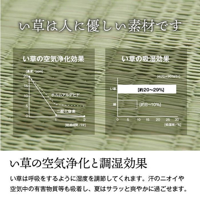 純国産 い草 上敷き カーペット 格子柄 江戸間8畳 約348×352cm ihk-1080230010702