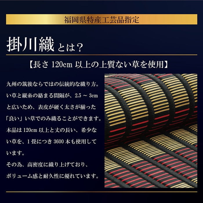 敷物 国産 日本製 純国産 い草 掛川織 花ござ 抗菌防臭 自然素材 モダン 約191×191cm ブラック ihk-1080360033203