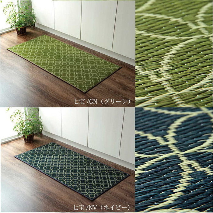 キッチン マット 120 60cm 幅広タイプ おしゃれ い草 畳 60×120cm 和 モダン グレー イエロー グリーン ネイビー ihk-1080840135405の画像