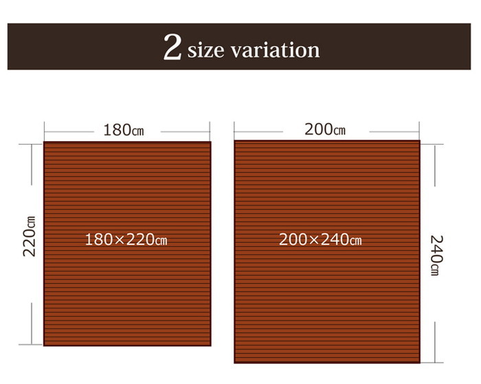 無地 細ひご使用 竹ラグカーペット 竹王 約180×220cm ihk-1100080014501の画像
