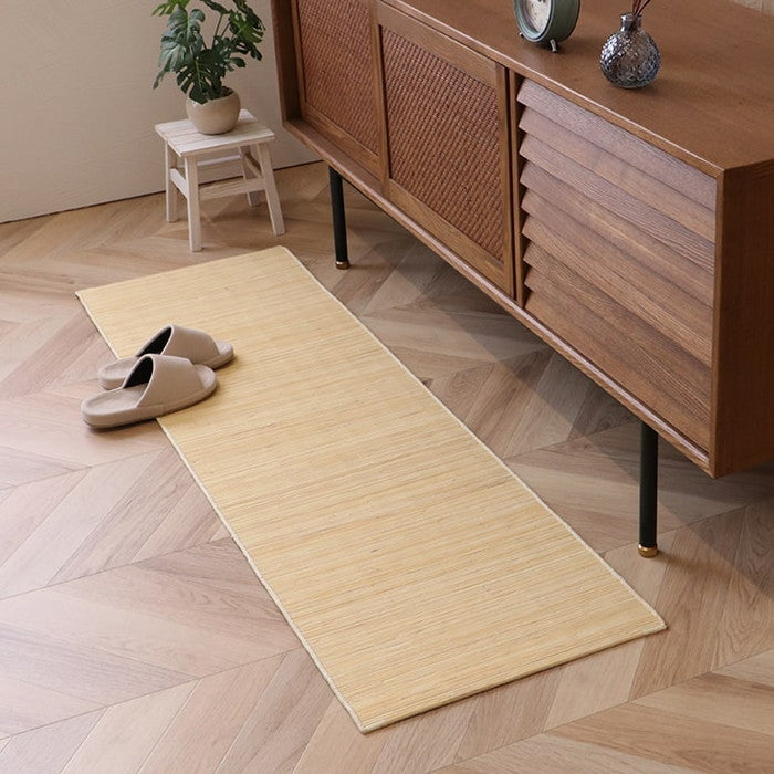 籐 マット キッチン 玄関 自然素材 ひんやり インドネシア産 むしろ 約70×120cm ihk-1100470013201の画像