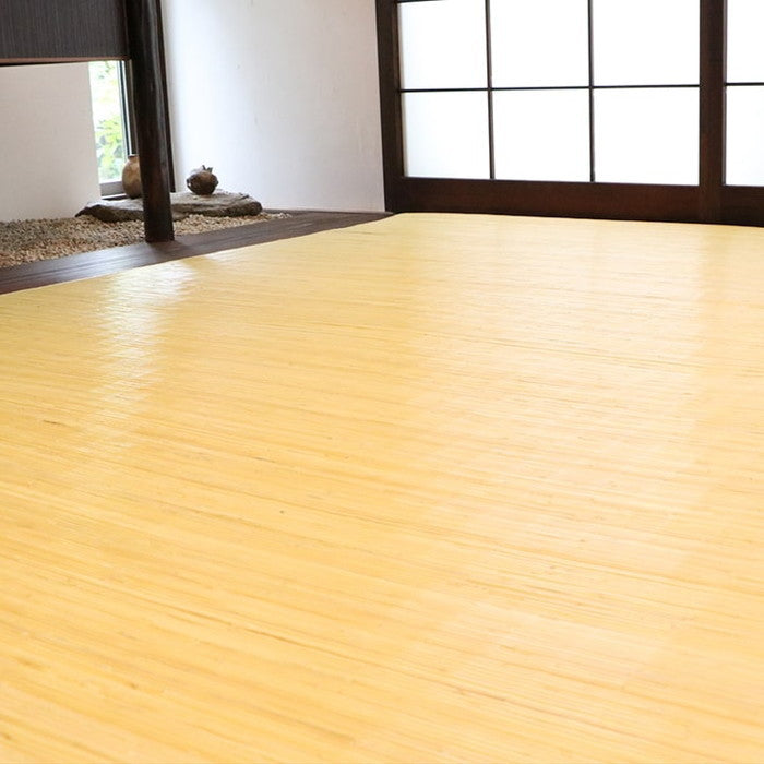 籐 ラグ カーペット 自然素材 ひんやり インドネシア産 むしろ 本間4.5畳 約286×286cm ihk-1100470016001の画像