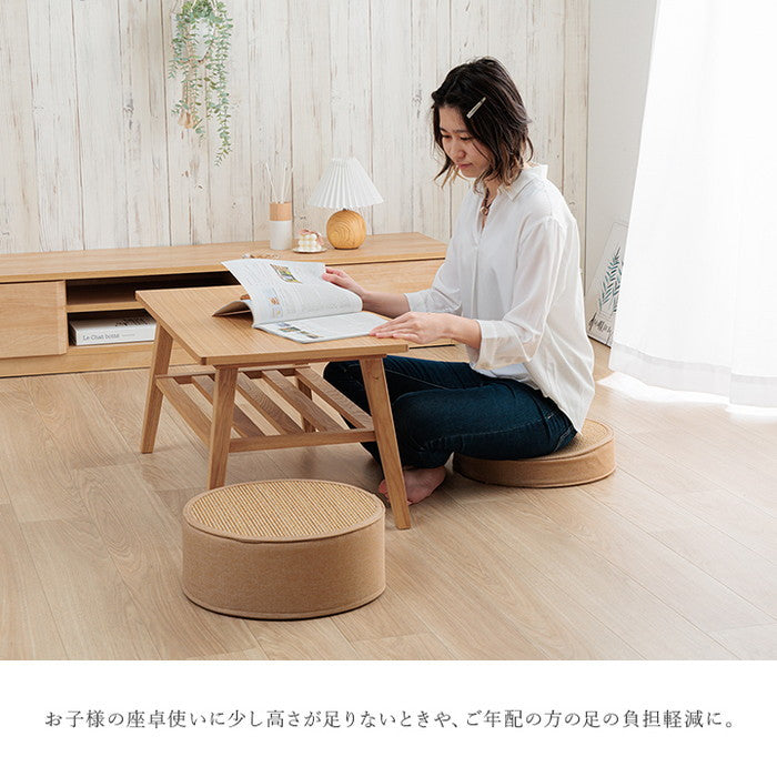 スツール 竹 バンブー ホワイトインテリア 消臭 約38丸×8cm ihk-1100980011201の画像