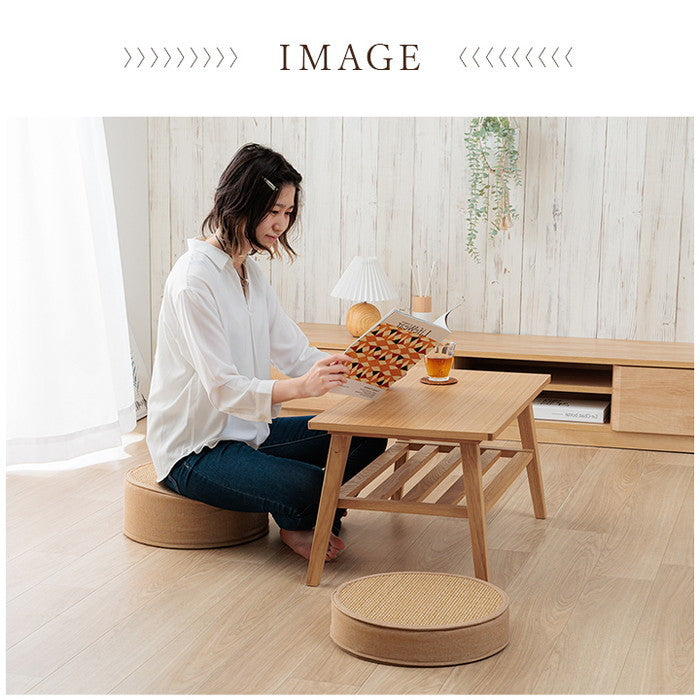 スツール 竹 バンブー ホワイトインテリア 消臭 約38丸×8cm ihk-1100980011201の画像