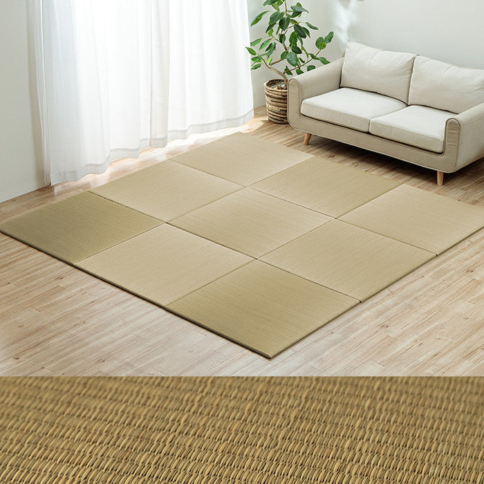 置き畳 国産 い草 簡単 和室 ベビー キッズ プレイマット フロアマット 約70×70cm 単品 ihk-1110641010401の画像