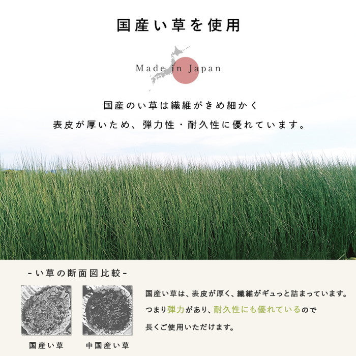 置き畳 国産 い草 簡単 和室 ベビー キッズ プレイマット フロアマット 約70×70cm 単品 ihk-1110641010401の画像