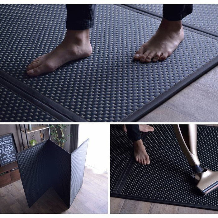 マットレス 三つ折り 日本 国産 畳 カビ防止 置き畳 軽量 梅雨 湿気 対策 新生活 こたつ敷 フロアマット 約80×210cm ベージュ ブラック ブラウン グリーン ihk-1110781021638の画像