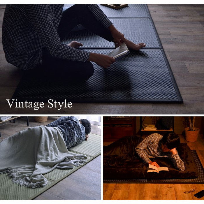 マットレス 三つ折り 日本 国産 畳 カビ防止 置き畳 軽量 梅雨 湿気 対策 新生活 こたつ敷 フロアマット 約120×210cm ベージュ ブラック ブラウン グリーン ihk-1110781021838の画像