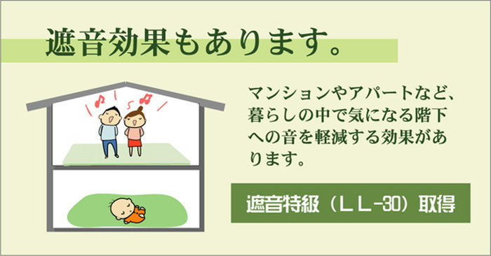 置き畳 ユニット畳 フレア 82×82×2.3cm 6枚 ナチュラル3枚3枚 1セット 中材:低反発ウレタン+フェルト ナチュラル ihk-1110800380205の画像