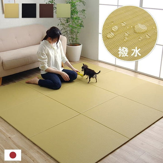 日本製 水拭きできる ポリプロピレン 置き畳 ユニット畳 シンプル 約70×70cm 単品 ベージュ ブラック ブラウン グリーン ihk-1111520020408