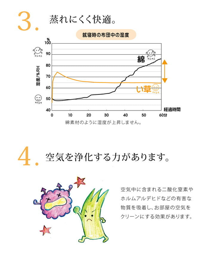 医師との共同開発 い草寝具 アスク ベビーマット 約70×120cm 中:固わた15mm ihk-1120220016901