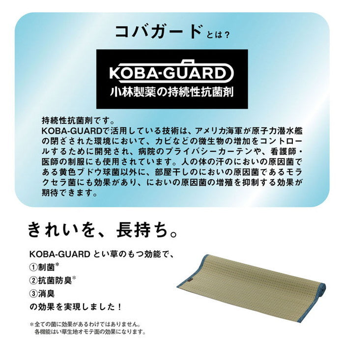 敷きパッド シーツ 消臭 涼しい い草 抗菌防臭 消臭 シンプル 小林製薬コバガード使用 約88×200cm シングル ブルー ブラウン グリーン オレンジ ihk-1120700040726の画像