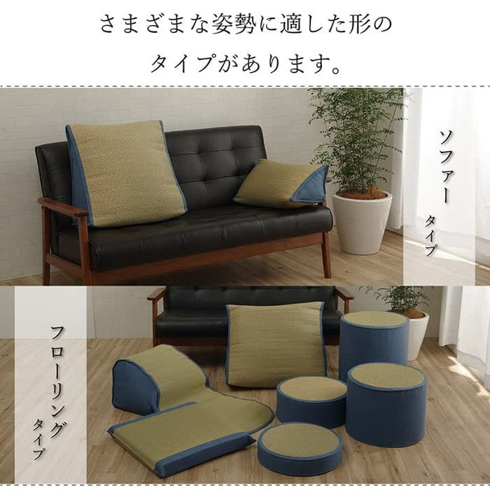 い草 くつろぐ ソファにおすすめ クッション 枕 ソファ枕 さらさら 消臭 シンプル 約20×50×20cm ihk-1121760041901の画像