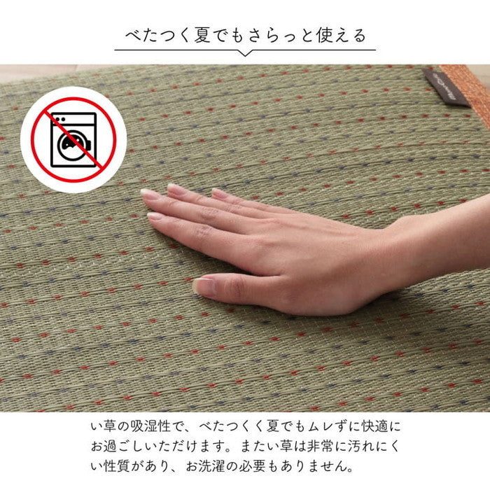 クッション へたりにくい クッション性 い草 抗菌防臭 消臭 シンプル 小林製薬コバガード使用 約43×43cm ブルー ブラウン グリーン オレンジ ihk-1130120040802の画像