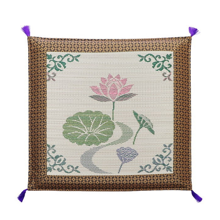 純国産 袋織 い草御前 仏前 ござ 蓮の花 約88×180cm ihk-1131860014002の画像