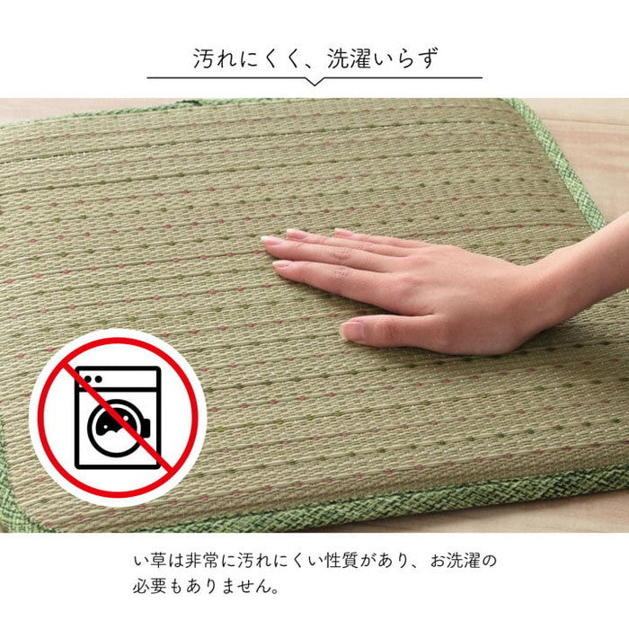 クッション ひも付き い草 抗菌防臭 消臭 シンプル 小林製薬コバガード使用 約40×40cm ブルー ブラウン グリーン オレンジ ihk-1140500040202の画像