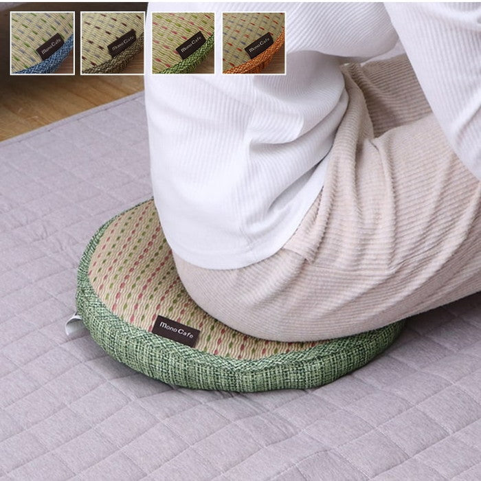 クッション 円座 低反発 い草 抗菌防臭 消臭 シンプル 小林製薬コバガード使用 約40丸 ブルー ブラウン グリーン オレンジ ihk-1140500040402の画像