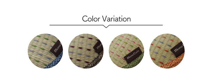 クッション 円座 低反発 い草 抗菌防臭 消臭 シンプル 小林製薬コバガード使用 約40丸 ブルー ブラウン グリーン オレンジ ihk-1140500040402の画像