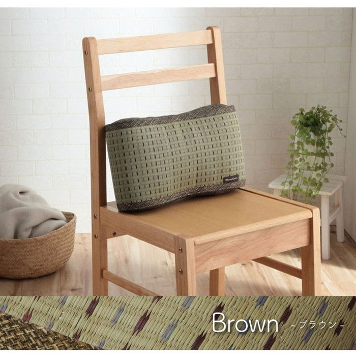 クッション くつろぎ リラックス い草 抗菌防臭 消臭 シンプル 小林製薬コバガード使用 約38×20cm ブルー ブラウン グリーン オレンジ ihk-1140500040602の画像