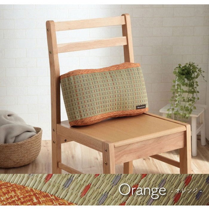 クッション くつろぎ リラックス い草 抗菌防臭 消臭 シンプル 小林製薬コバガード使用 約38×20cm ブルー ブラウン グリーン オレンジ ihk-1140500040602の画像